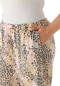 Plus Lazy Leopard Pajama Pants
