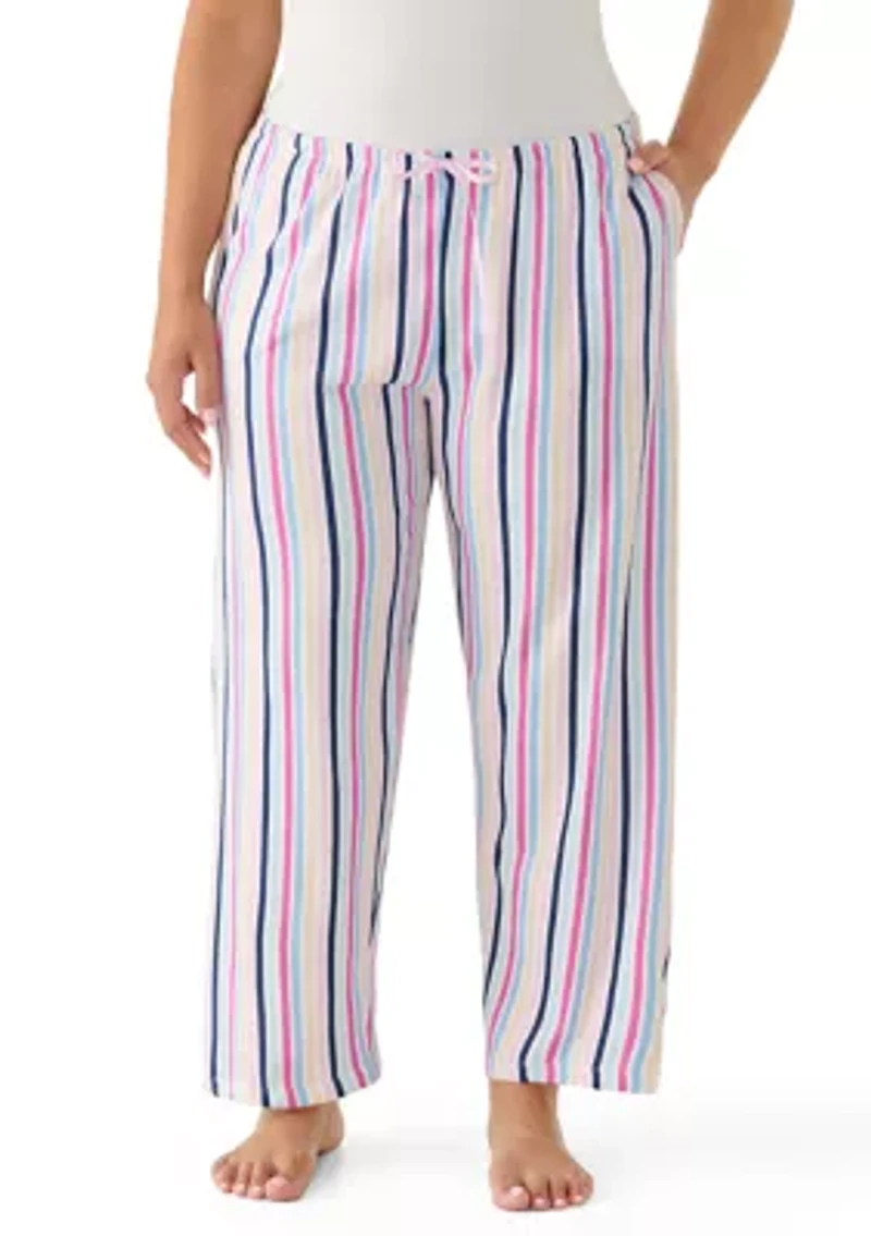 Plus Sweetest Striped Pajama Pants