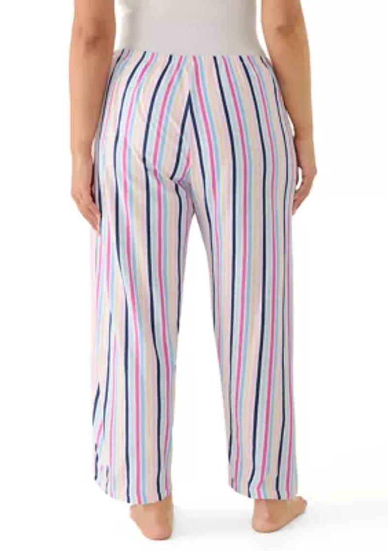 Plus Sweetest Striped Pajama Pants
