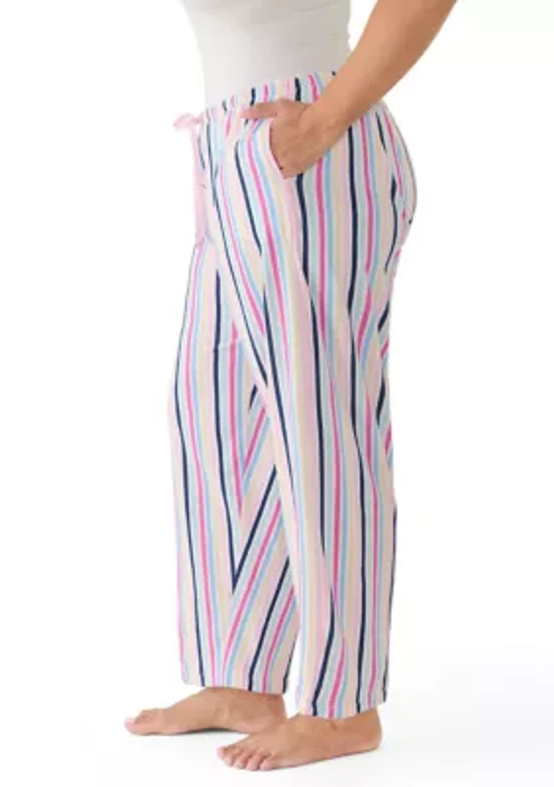 Plus Sweetest Striped Pajama Pants