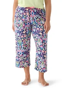 Plus Spring Arrival Ikat Capri Pajama Pants