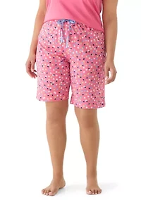 Plus Chalk Dot Pajama Shorts
