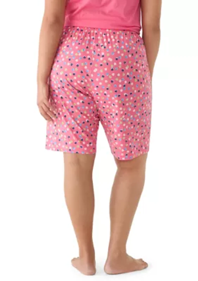 Plus Chalk Dot Pajama Shorts