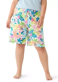 Fun Time Floral Pajama Bermuda Shorts
