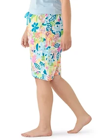 Fun Time Floral Pajama Bermuda Shorts