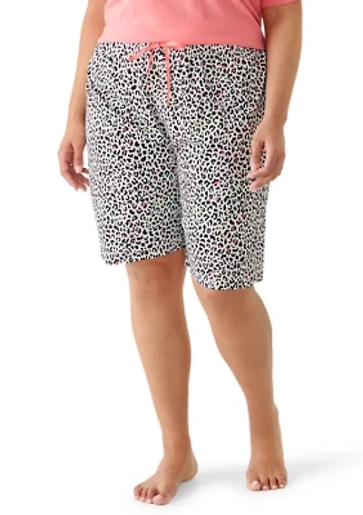 Women's Little Leopard Bermuda Pajama Shorts