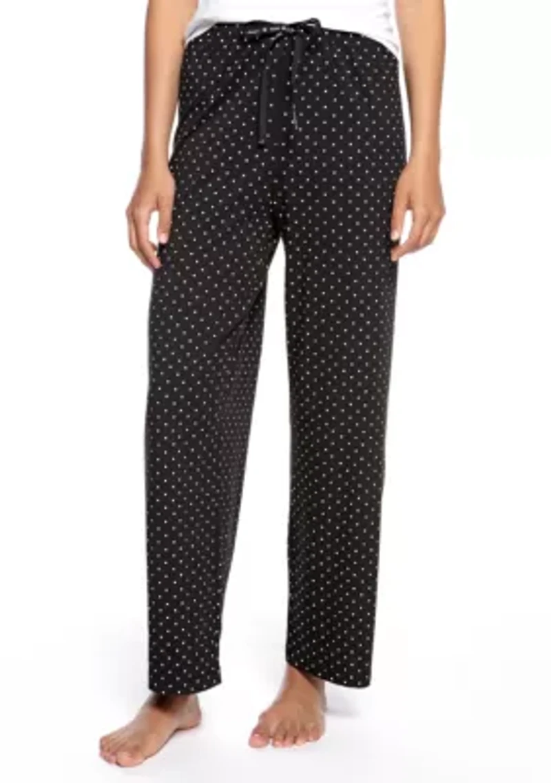 Plus Sleepwell Printed Knit Pajama Pants with Temperature Regulating Technology