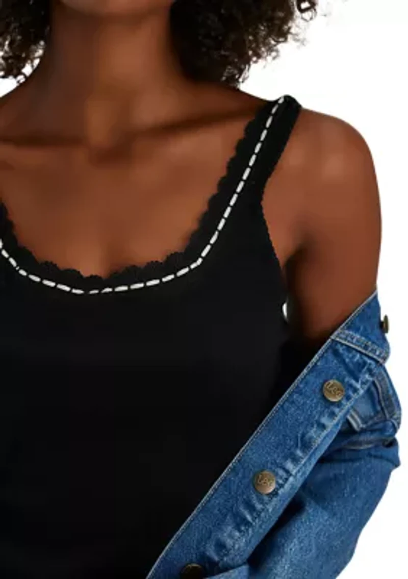 Only You Pointelle Tank Top