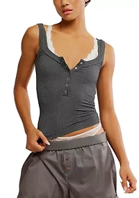 Clean Slate Henley Tank Top