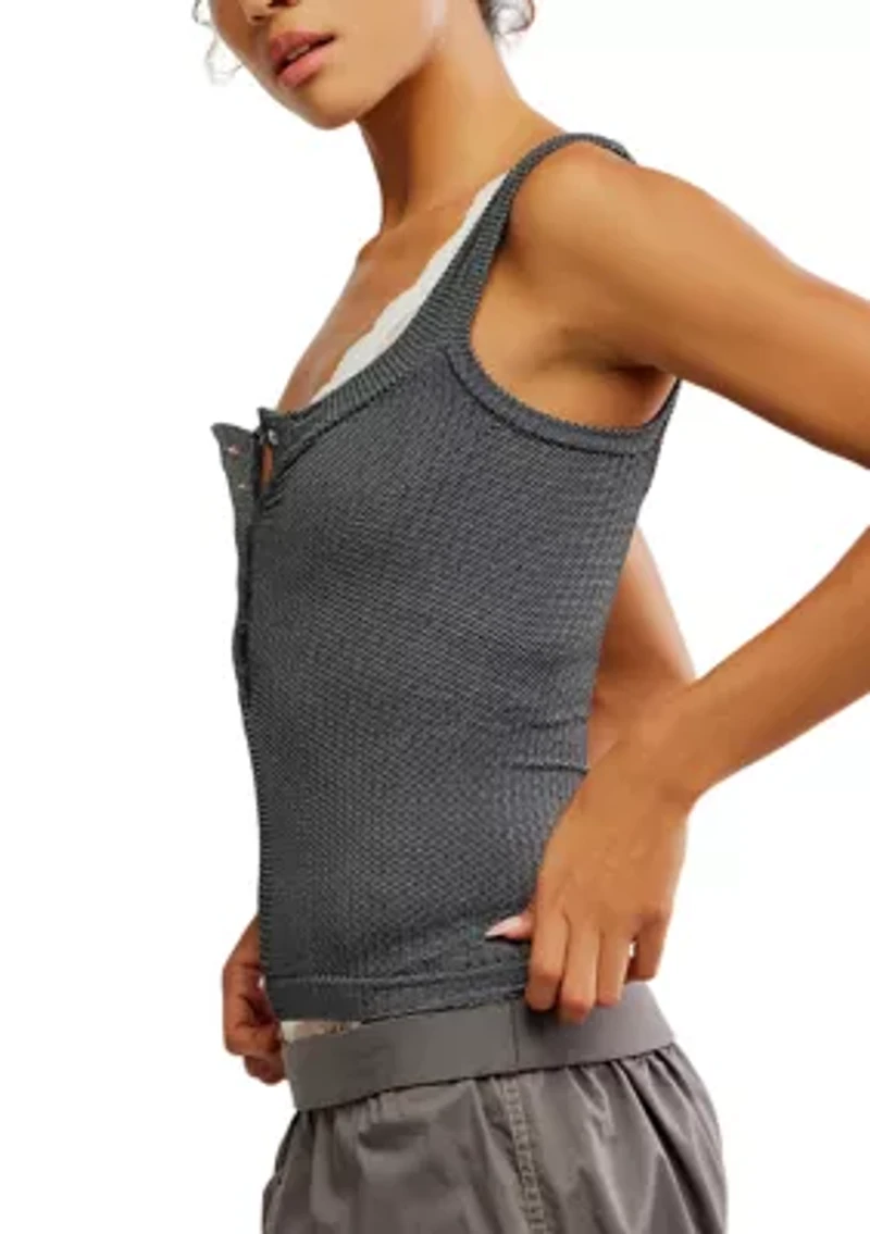 Clean Slate Henley Tank Top