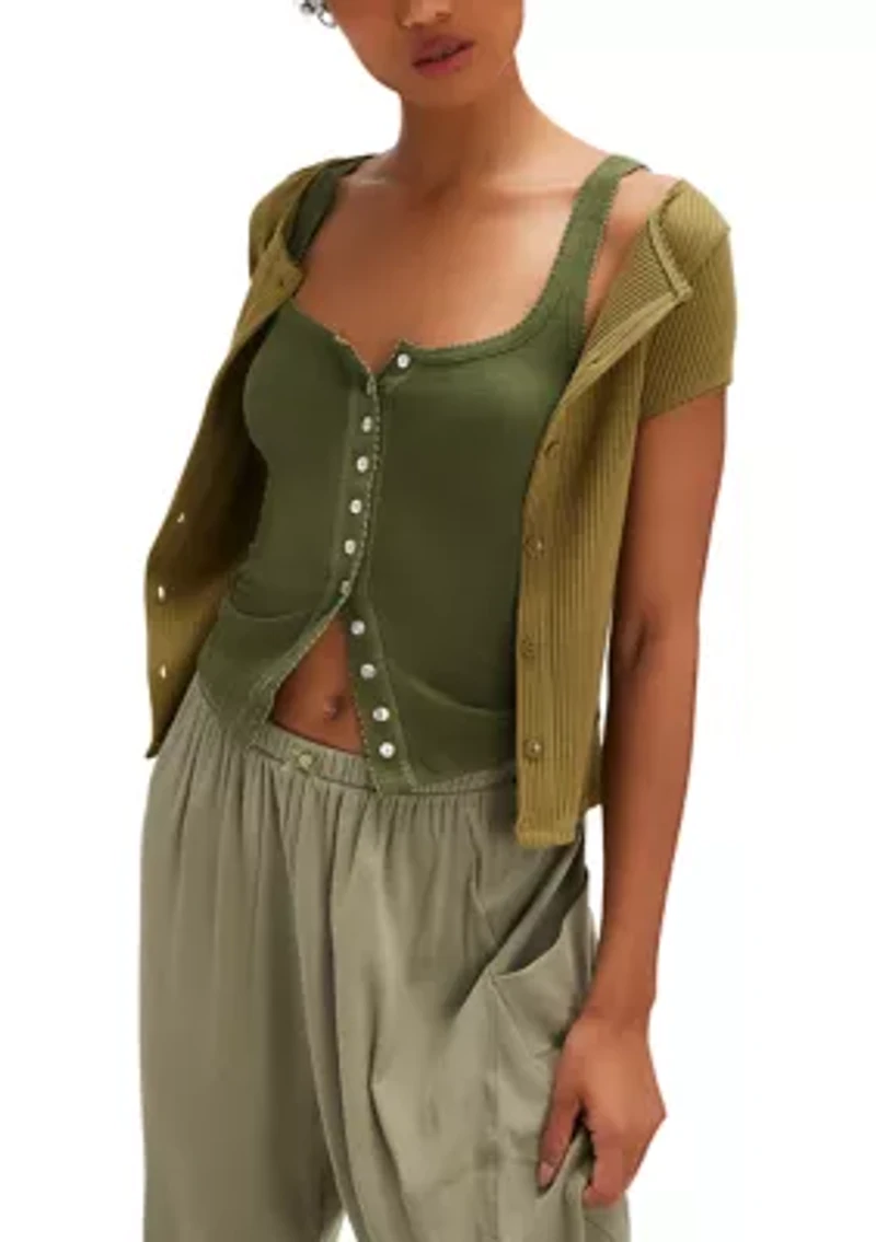 End Game Pointelle Knit Tank Top