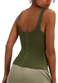 End Game Pointelle Knit Tank Top