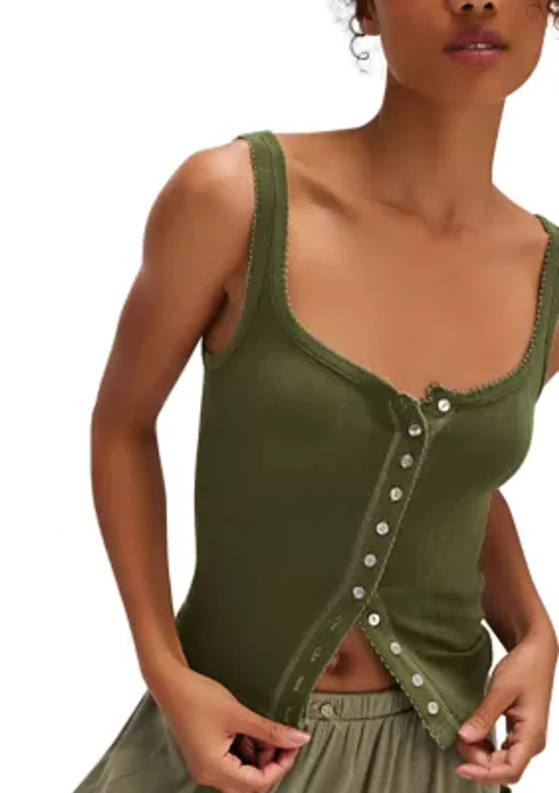 End Game Pointelle Knit Tank Top