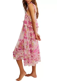 Moon Phase Printed Midi Dress
