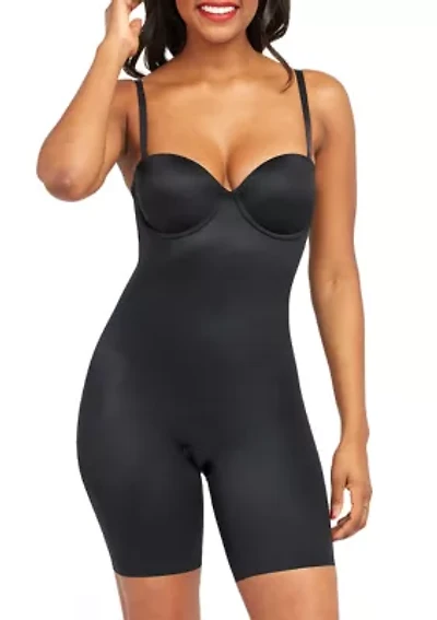 Suit Your Fancy Strapless Cupped Mid-Thigh Bodysuit