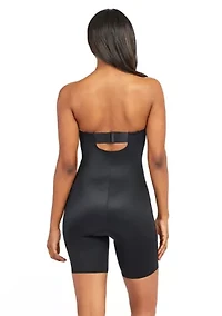 Suit Your Fancy Strapless Cupped Mid-Thigh Bodysuit