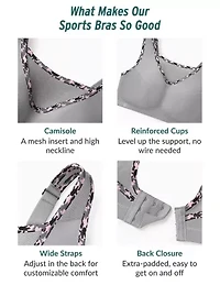 Full Figure Plus No-Bounce Camisole Sports Bra Wirefree #1066