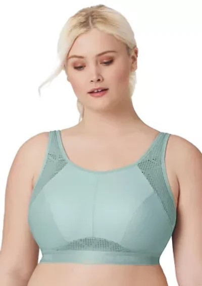 Full Figure Plus No-Sweat Mesh Sports Bra Wirefree #1068