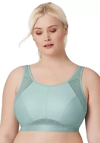 Full Figure Plus No-Sweat Mesh Sports Bra Wirefree #1068