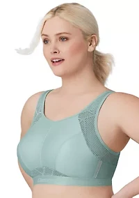 Full Figure Plus No-Sweat Mesh Sports Bra Wirefree #1068