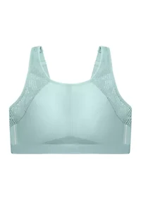 Full Figure Plus No-Sweat Mesh Sports Bra Wirefree #1068