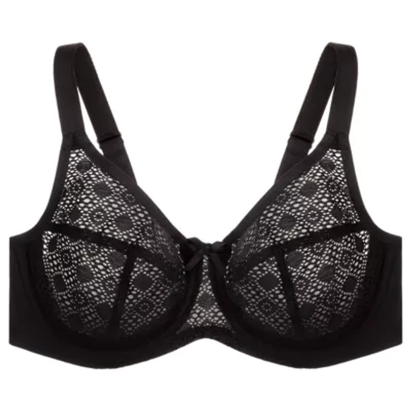 Full Figure Plus Lace Comfort WonderWire Bra Underwire #9855