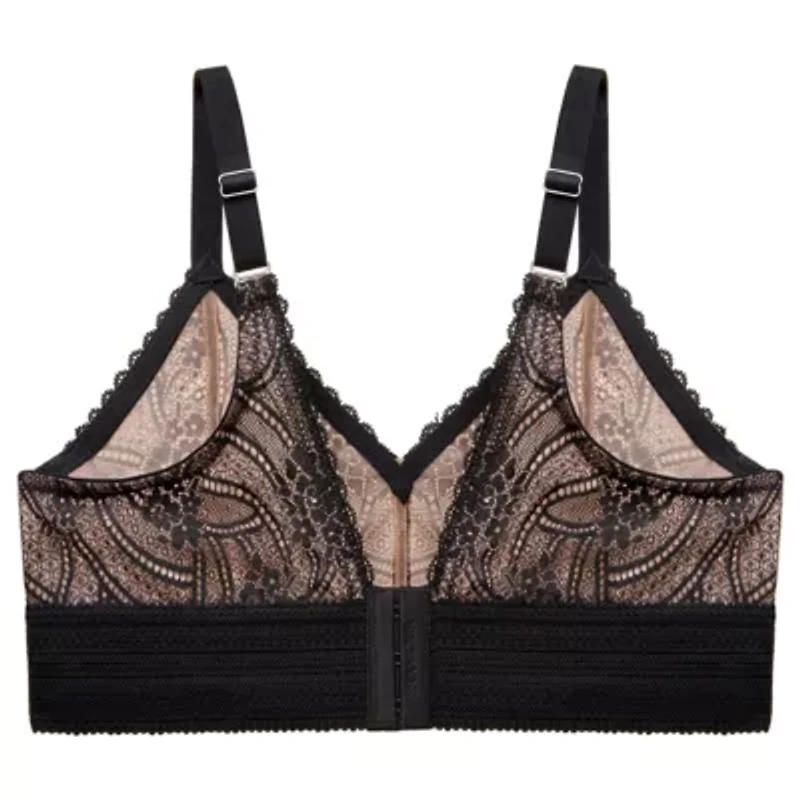 Full Figure Plus Bramour Gramercy Luxe Lace Bralette Wirefree #7012