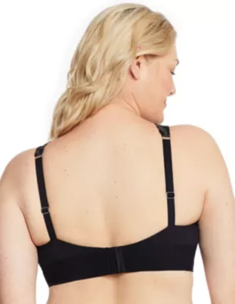 Full Figure Plus Bramour Lexington Lace Plunge Bralette Wirefree #7013