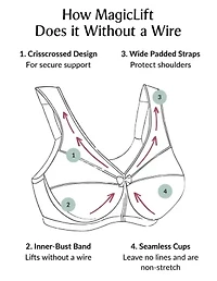Full Figure Plus MagicLift Seamless T-Shirt Bra Wirefree #1080