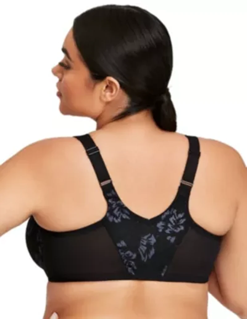 Full Figure Plus Lacey T-Back Front-Closure WonderWire Bra Underwire  #9246
