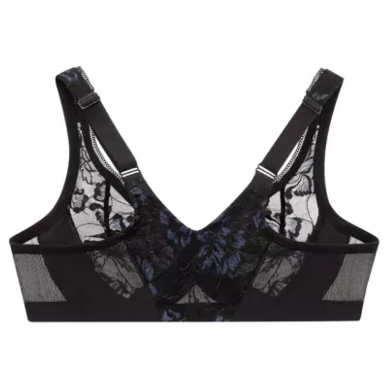 Full Figure Plus Lacey T-Back Front-Closure WonderWire Bra Underwire  #9246