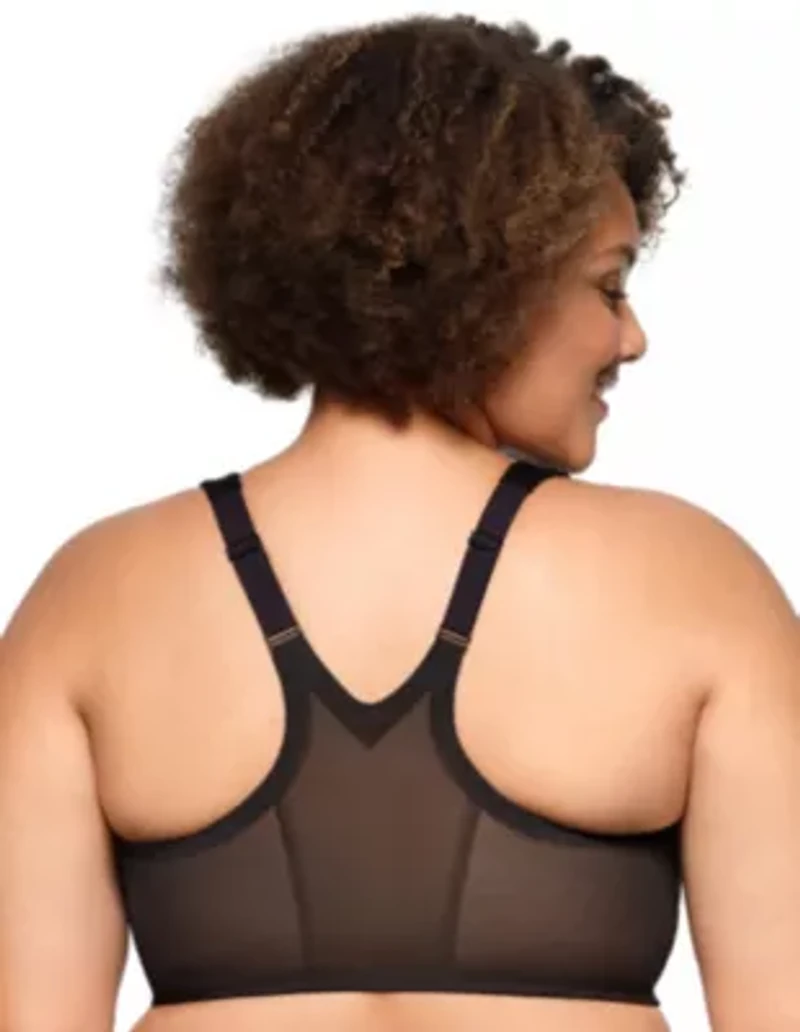 Full Figure Plus MagicLift Front-Closure Racerback Bra Wirefree #1206