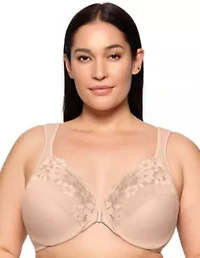 Full Figure Plus Front-Closure Cotton WonderWire Bra Underwire #1241
