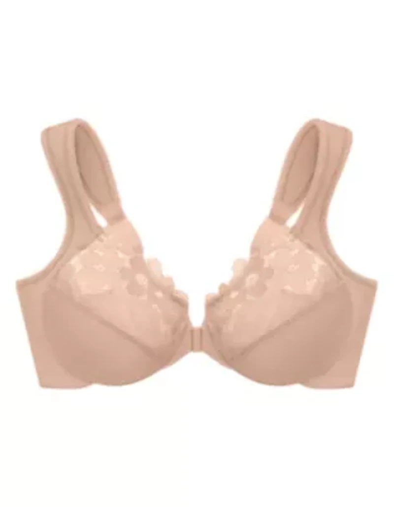 Full Figure Plus Front-Closure Cotton WonderWire Bra Underwire #1241