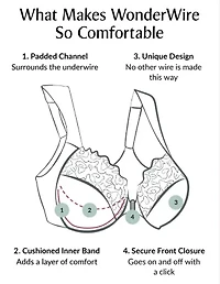 Full Figure Plus WonderWire Front-Closure Bra Underwire #1245