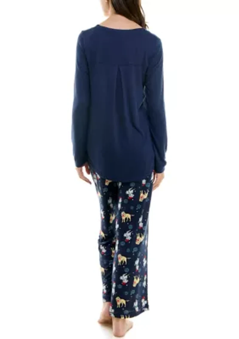 Women's Whisper Luxe Folded Pajama Set with Eye Mask