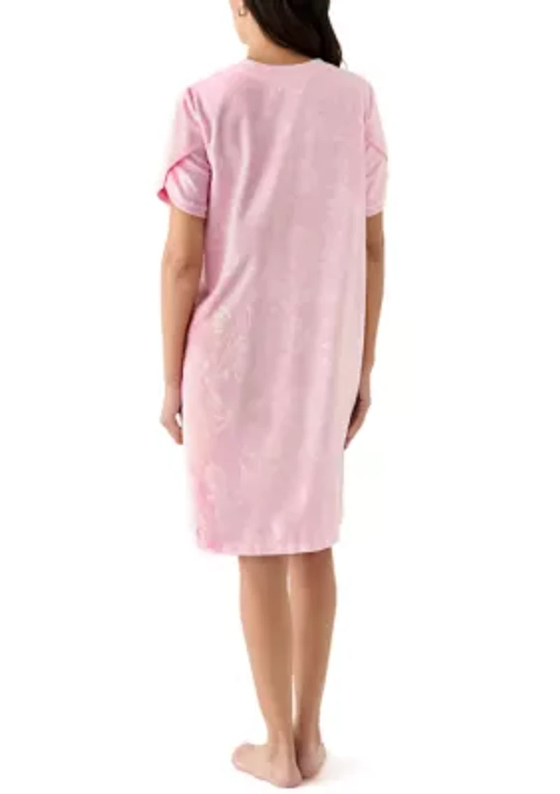 Embossed Terry Zip Robe
