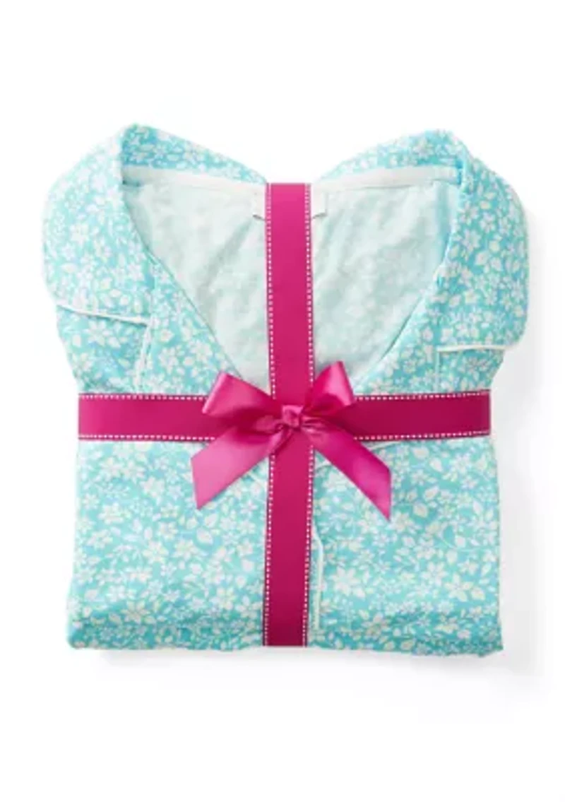 Folded Lush Notch Pajama Set