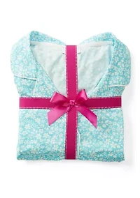 Folded Lush Notch Pajama Set
