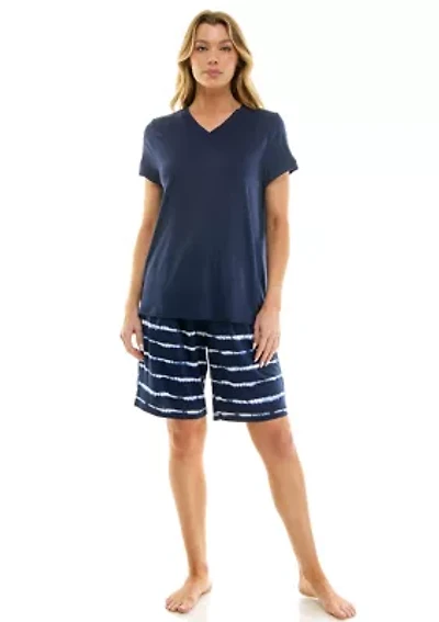 Women's Short Sleeve Bermuda Pajama Set