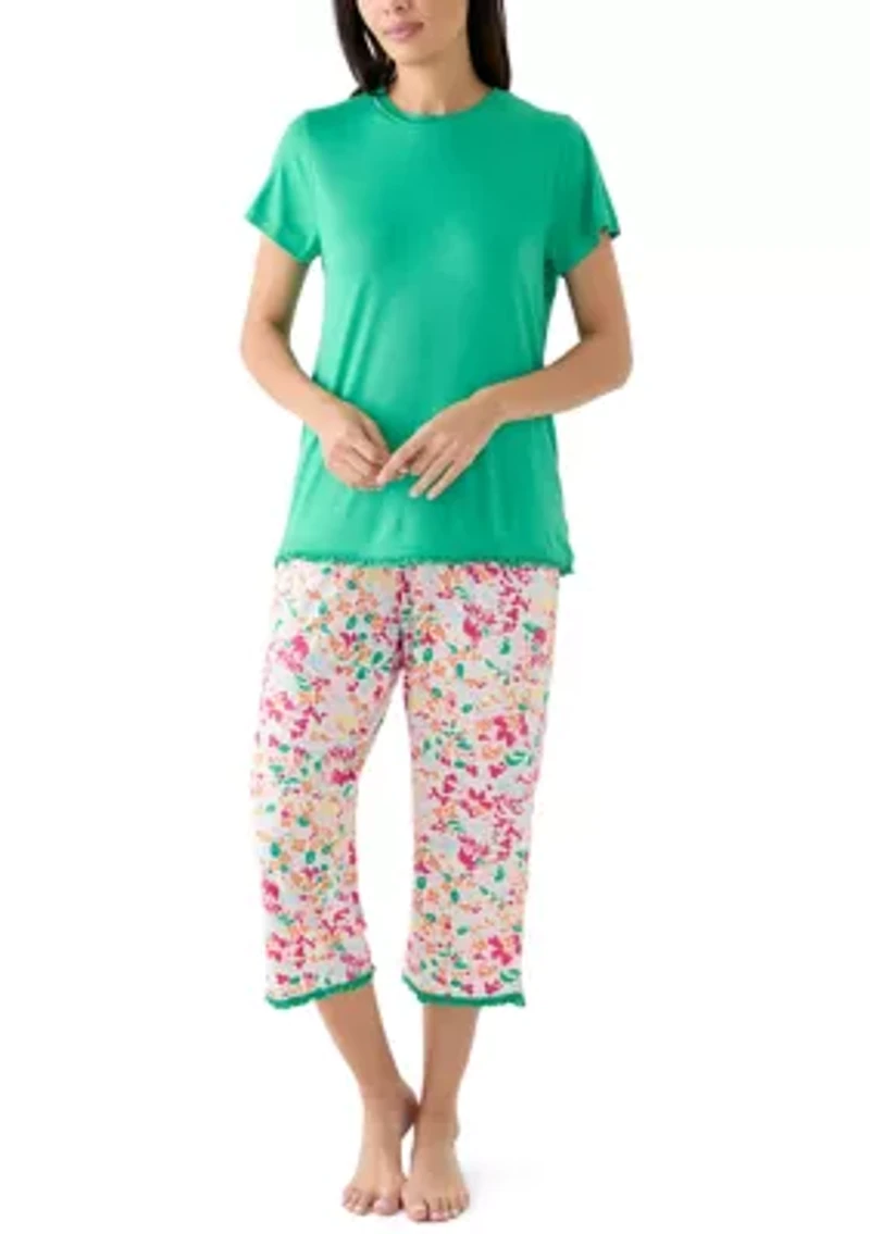 Yummy Ruffle Capri Pajama Pants Set