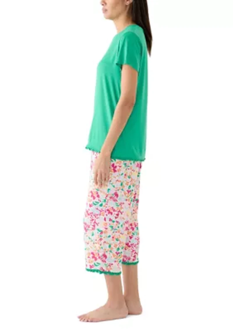 Yummy Ruffle Capri Pajama Pants Set