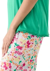 Yummy Ruffle Capri Pajama Pants Set