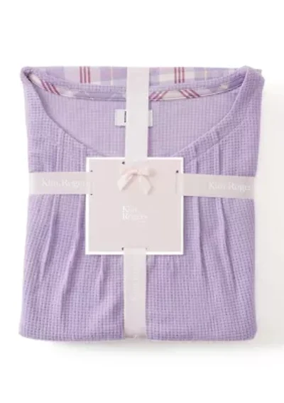 Women's Waffle Flannel Folded Set