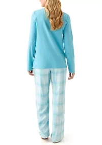 Women's Waffle Flannel Folded Set