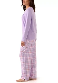 Women's Waffle Flannel Folded Set