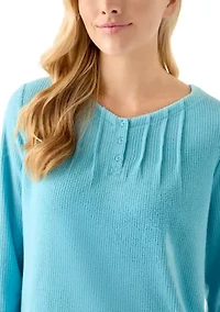 Women's Waffle Flannel Folded Set