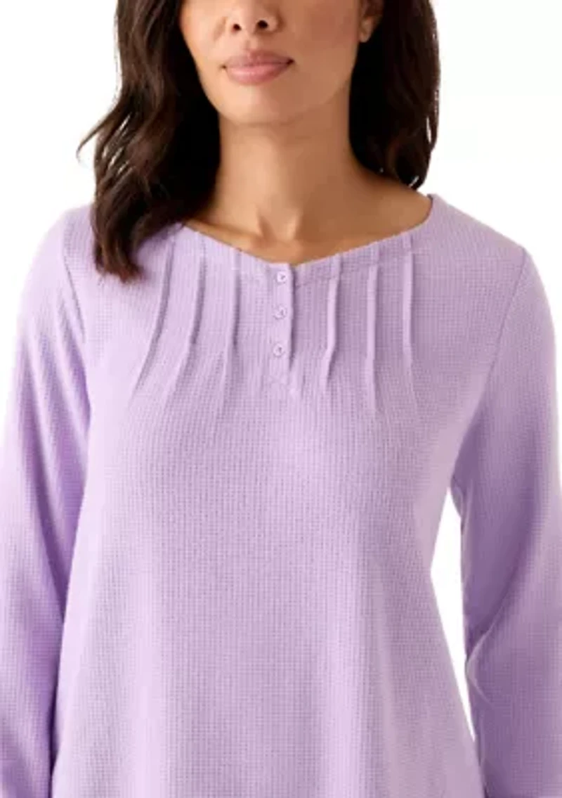 Women's Waffle Flannel Folded Set