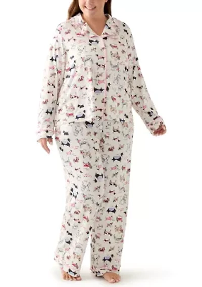 Plus Long Sleeve Pajama Set