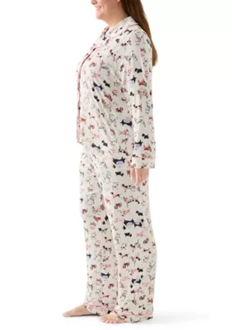 Plus Long Sleeve Pajama Set